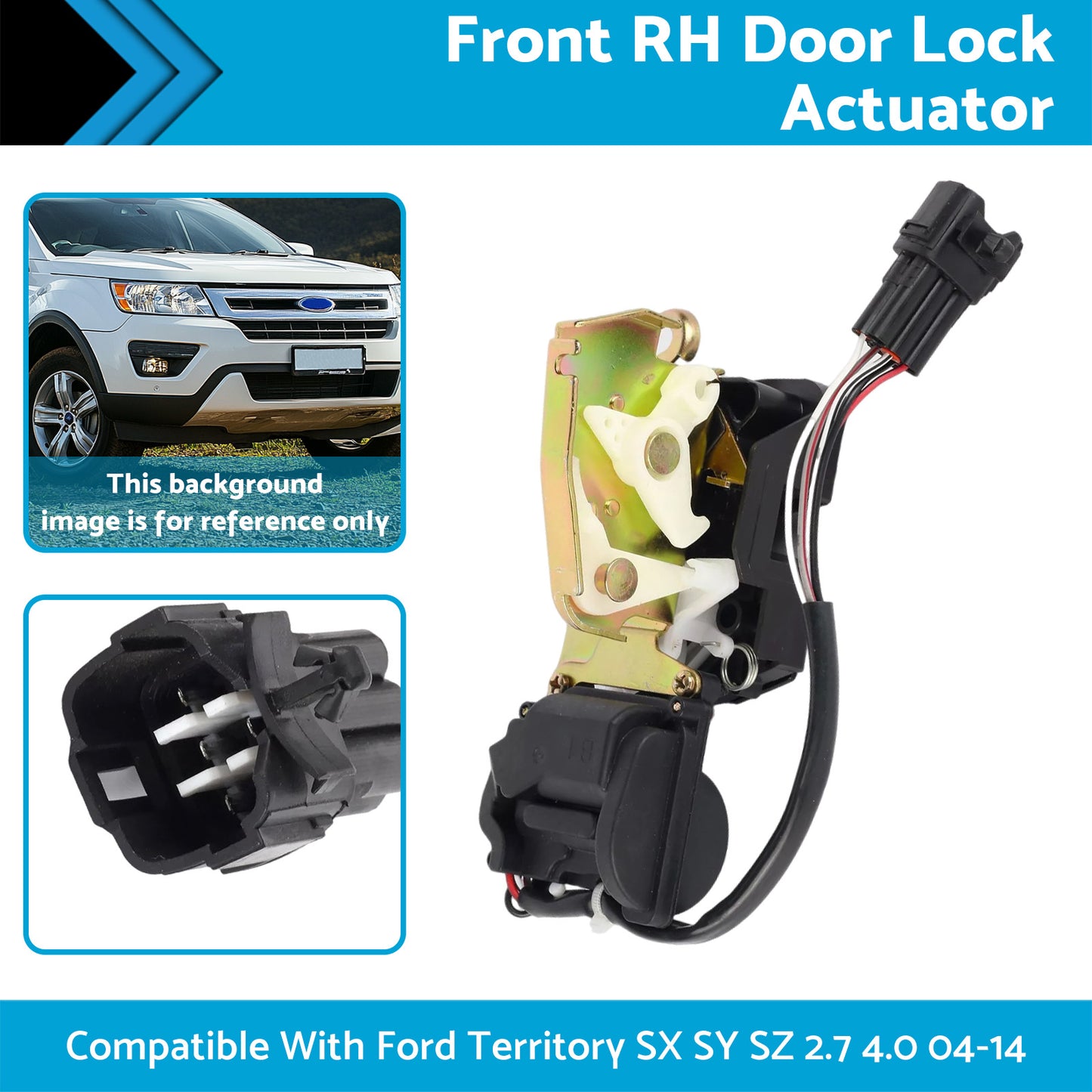 Door Lock Actuator Front Right Suitable For Ford Territory SX SY SZ 4.0L 2004-2014