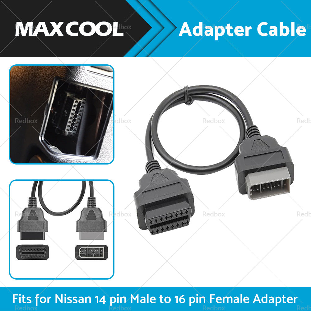 {{ For Nissan 14 Pin OBD1 to 16 Pin OBD2 Car Diagnostic Connector Adapter Cable }} - Buy Car Parts Online at {{ Kaka Auto Parts }}.