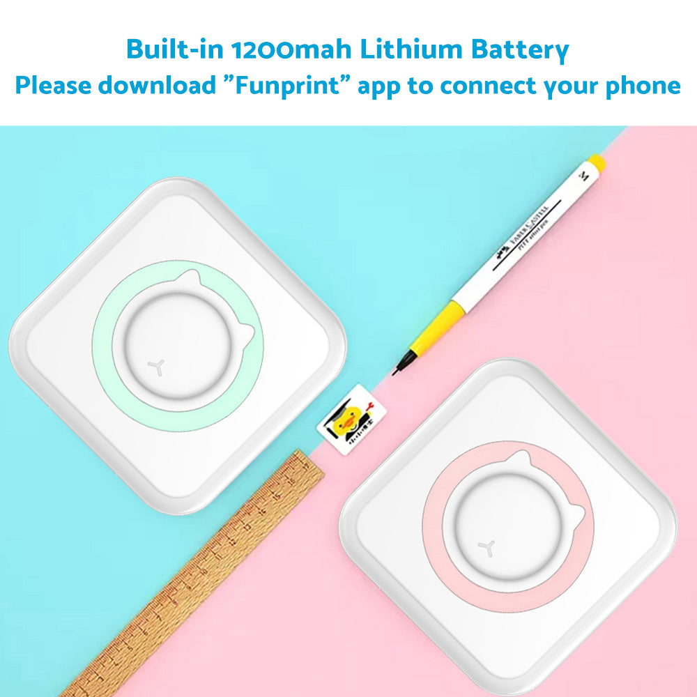 Mini Pocket Thermal Printer Suitable For Wireless Bluetooth Photo Paper Inkless Printing