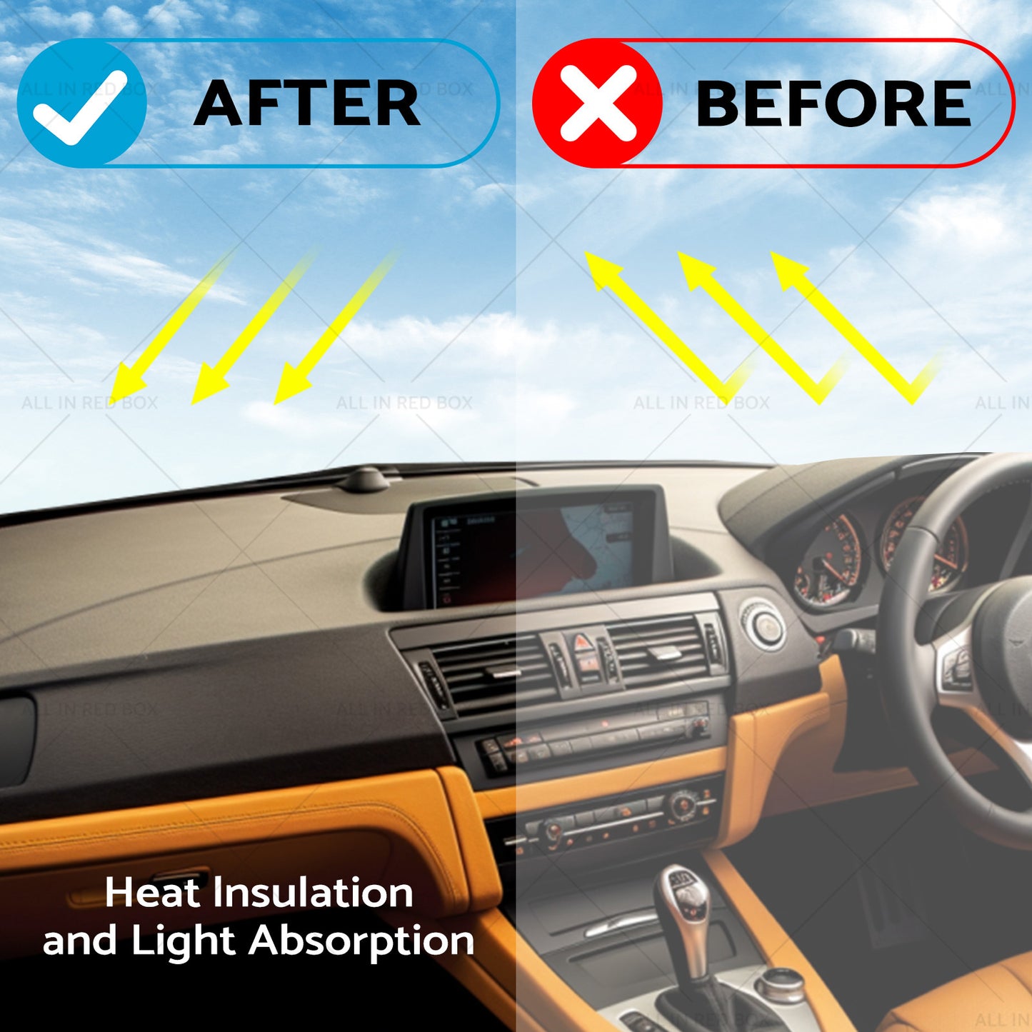 {{ RHD Non-slip Dash Mat Suitable For Hyundai Santafe 2006-2012 Dashboard Cover }} - Buy Car Parts Online at {{ Kaka Auto Parts }}.