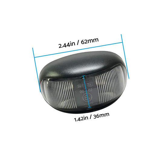 1PC 2LED Clearance Lights Side Marker Lamp Red Amber Trailer Truck 12V 24V 2.4 W