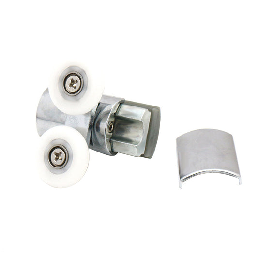 Shower Door Roller 4x Zinc Alloy Twin Top & Bottom Runners Wheel 23mm Suitable For Sliding Doors