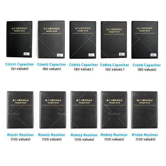 1x SMD/SMT Capacitor & Resistor Sample Book Kit 0201 0402 0603 0805 1206