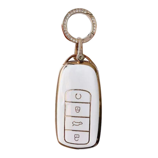 Car Remote Key Fob Case Cover Suitable For Chery Omoda 5 TPU Beige