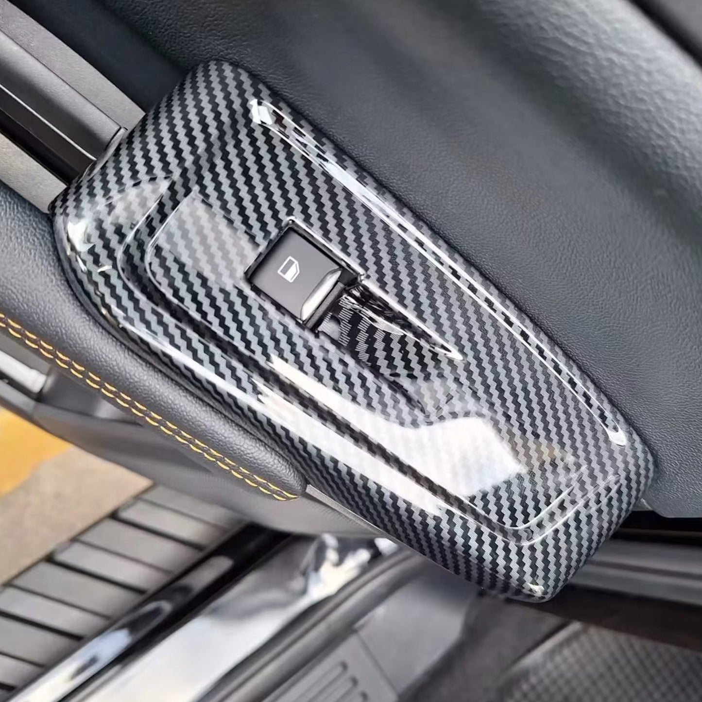 4x Carbon Car Window Control Panel Switch Cover Suitable For Ford Ranger