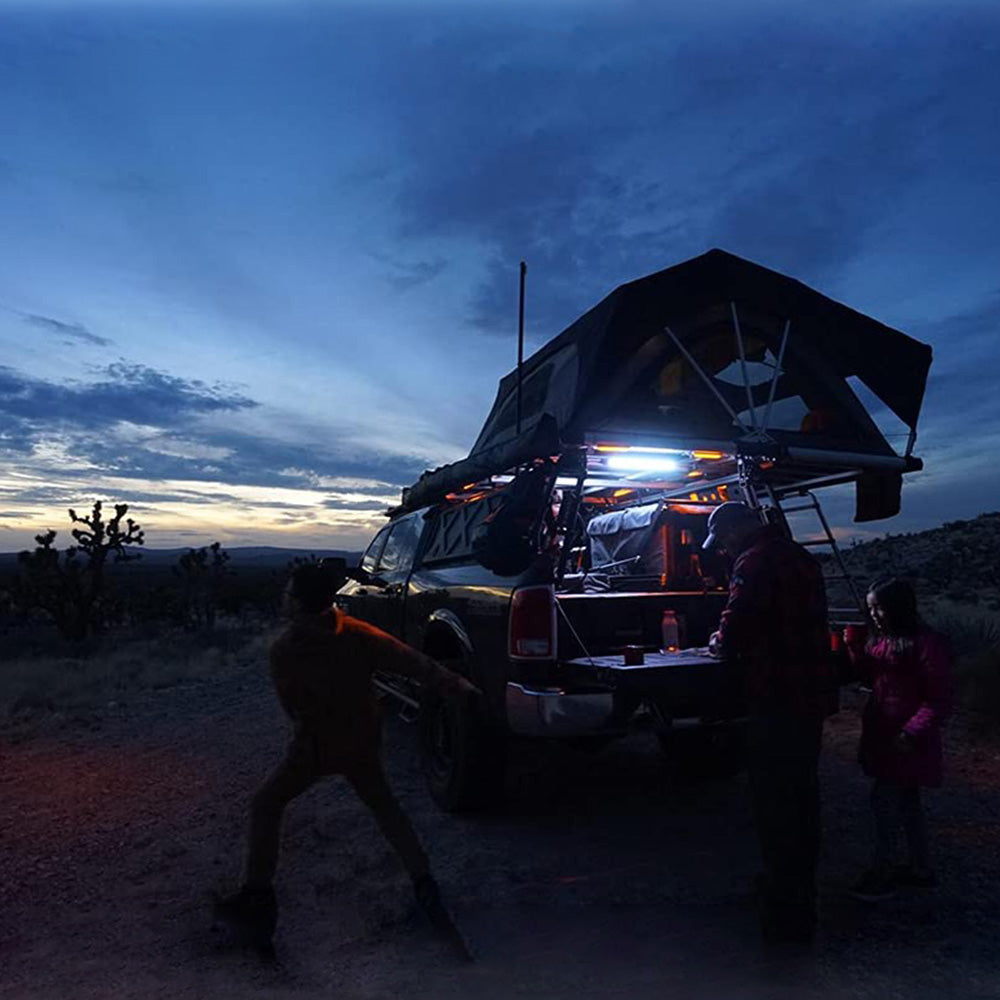 {{ 287MM DUAL LED BUG LIGHT 12/24V AWNING LIGHT AMBER/WHITE LIGHTS W/ SWITCH }} - Buy Car Parts Online at {{ Kaka Auto Parts }}.