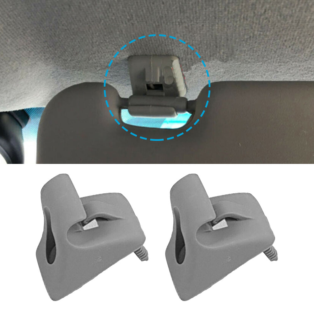 2x Sun Visor Clip Left & Right Side Suitable For Hyundai Getz 2002-2011 Grey 852351C300QS