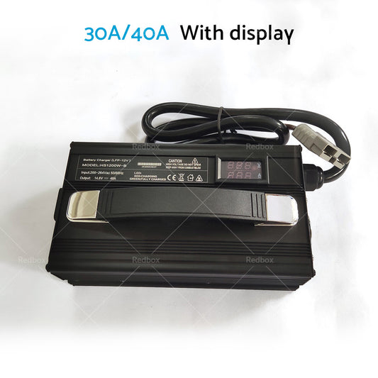 14.6V 40A Lithium Battery Charger LED Display Suitable For Lithium Iron LiFePO4 – AC/DC OZ