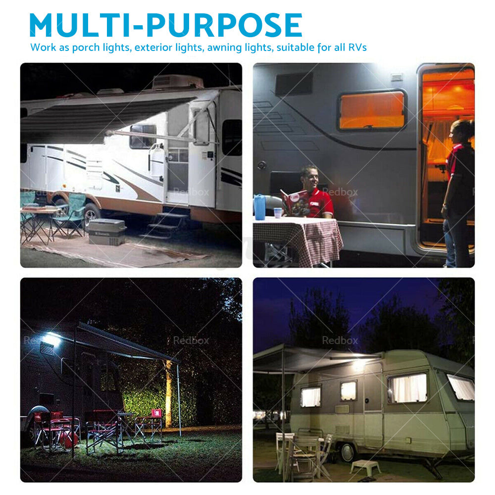 256mm 12V 9 LED Awning Light Touch Switch Strip Bar Caravan Camper Boat Marine