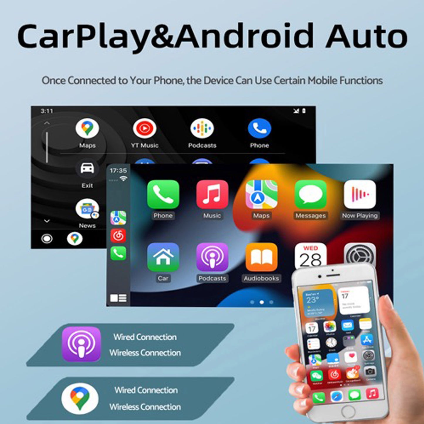 Wireless CarPlay Android Auto Head Unit Suitable for Mitsubishi Triton MQ/MR