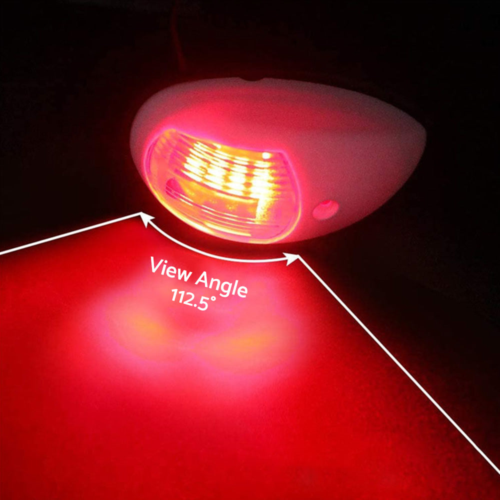 Pair Red and Green 8LED Navigation Lights Marine Bow Light Lamp for Boat Pontoon