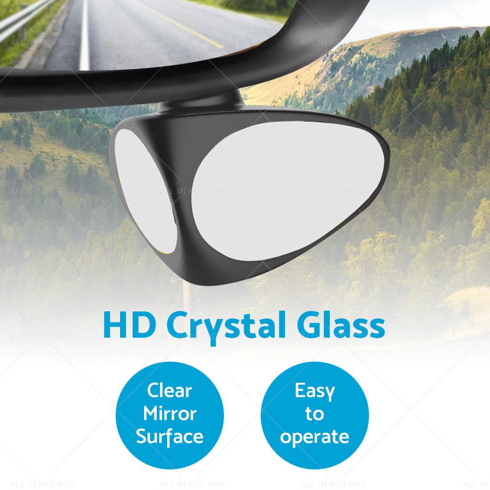 {{ 2PCS Car Exterior Panoramic Door Side Rear View Mirror Blind Spot Wide Angle 360 }} - Buy Car Parts Online at {{ Kaka Auto Parts }}.