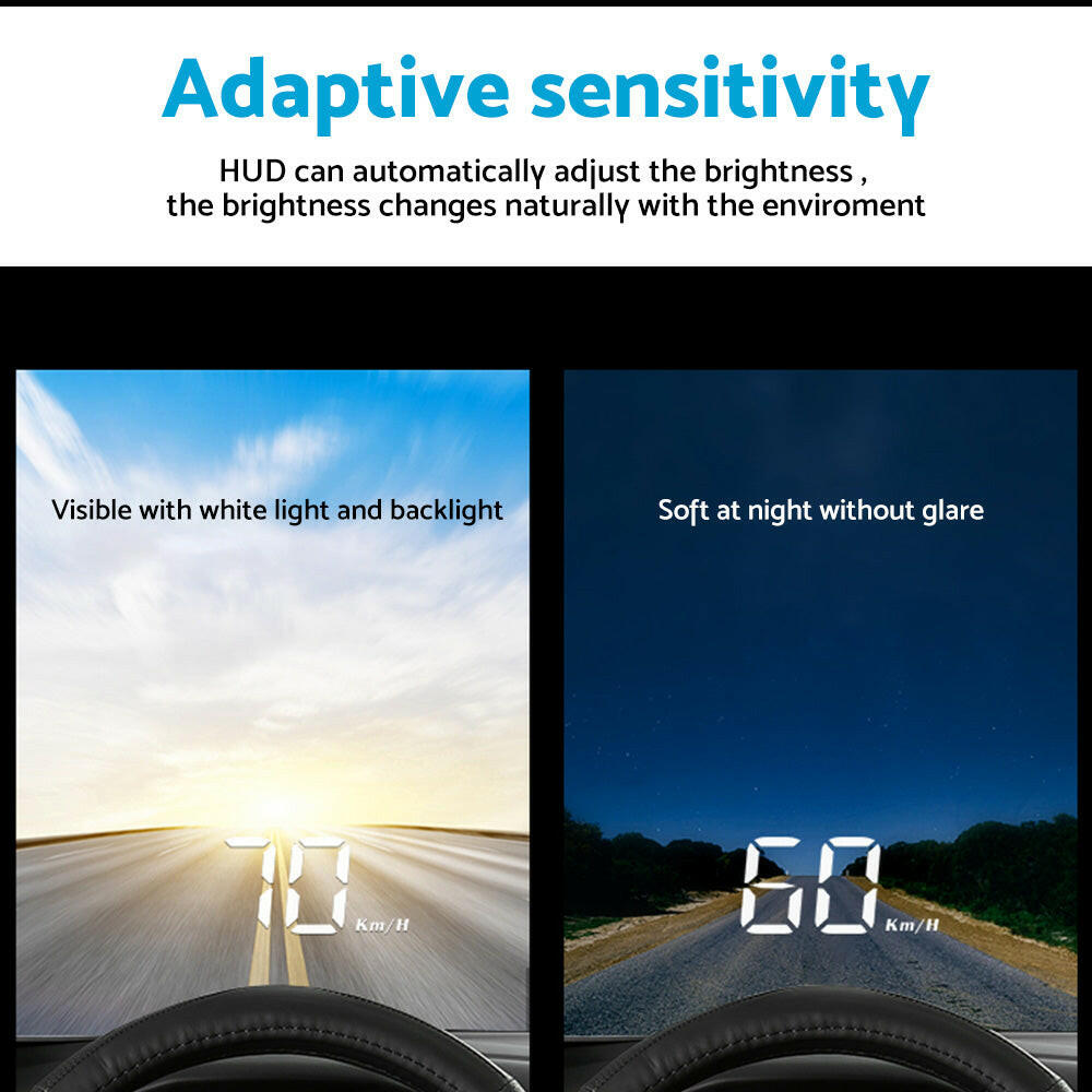 Universal Car Head Up Display GPS Speedometer Digital Speed Warning OBD2