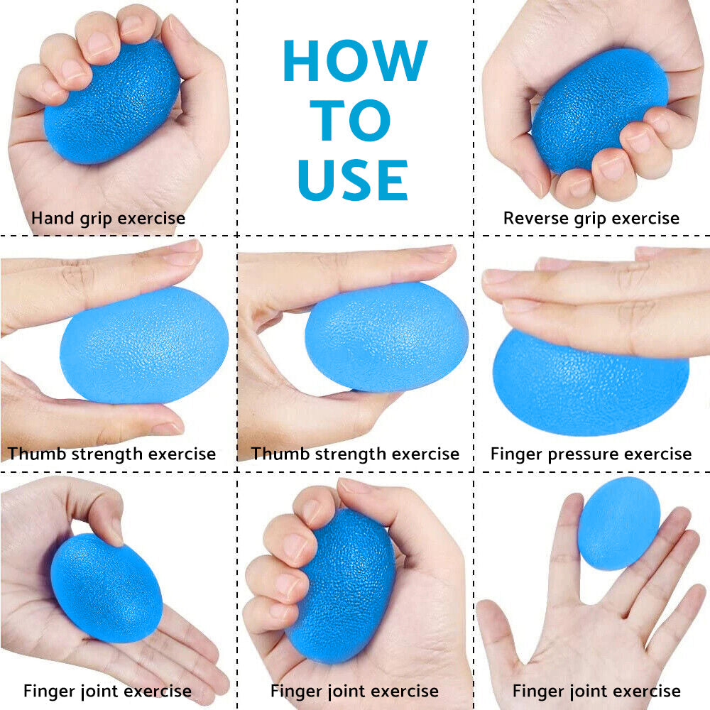 Hand Therapy Stress Relief Exercise Balls Set 4x Suitable For Hand Grip Strengthening and Finger Rehabilitation