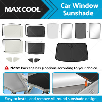 compare product Sunroof Window Sunshade Front Rear UV Film Windshield Window For Tesla Model Y