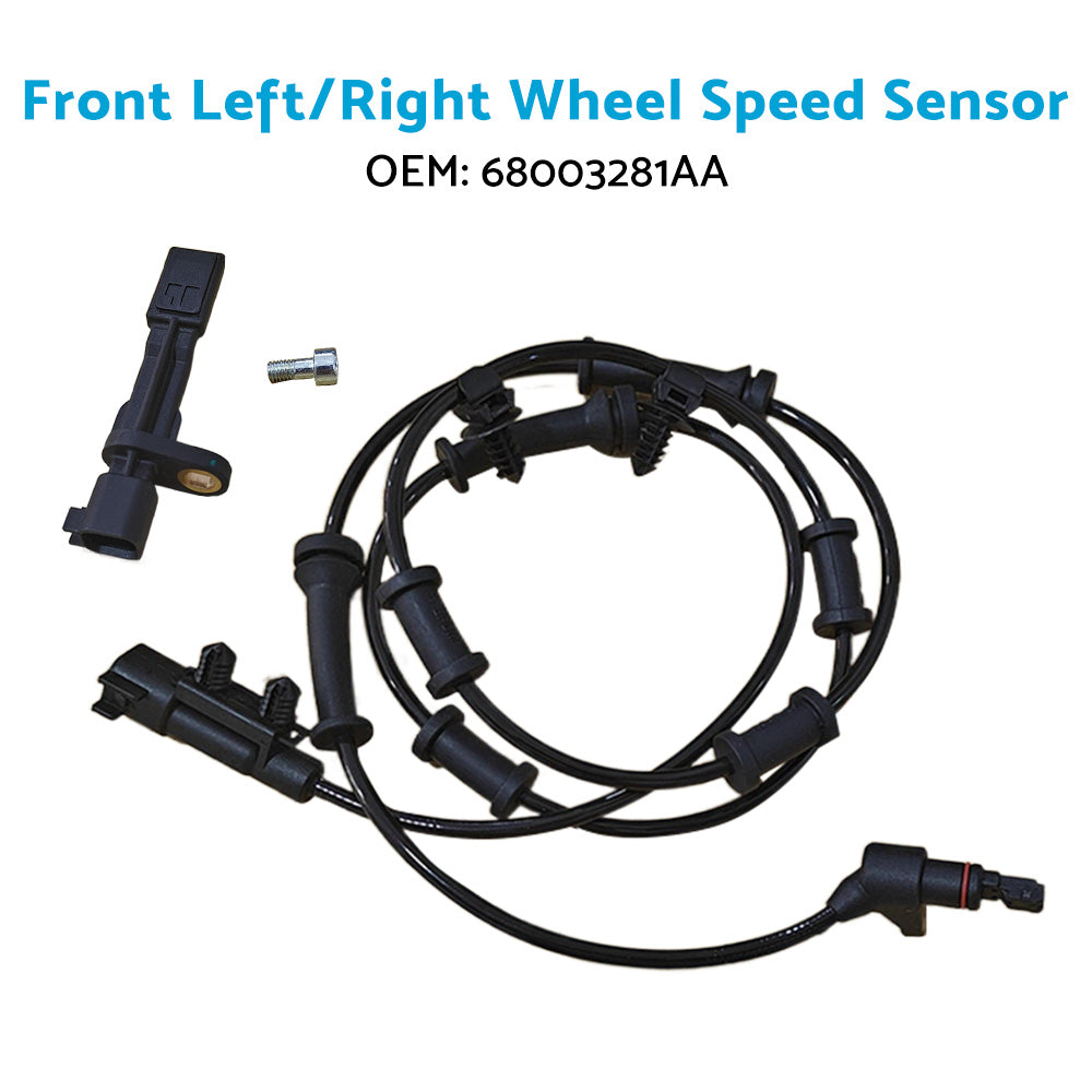 2x ABS Wheel Speed Sensors Front & Rear Left & Right Suitable For Jeep Wrangler JK 2007-2017