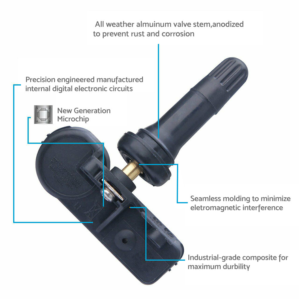 4x Tire Pressure Sensors Suitable For Jeep Grand Cherokee / Wrangler 56029398AA