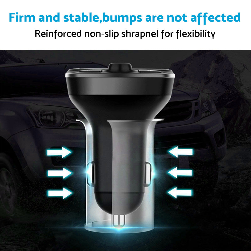 Car Phone Charger FM Transmitter With Wireless Adapter Suitable For iPhone & Android