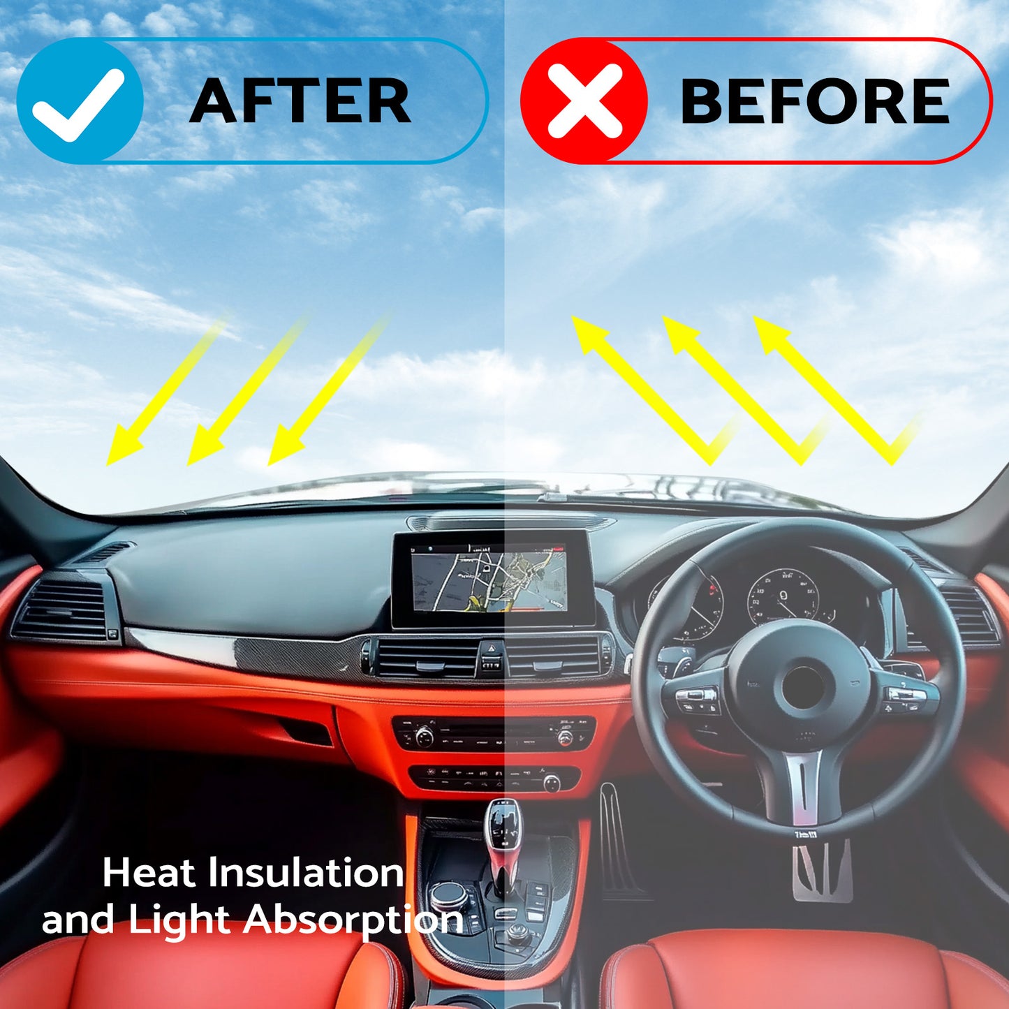 {{ Non-Slip Dash Mat Dashboard Cover Suitable For BMW 1 Series F20 12-17 Black Blue }} - Buy Car Parts Online at {{ Kaka Auto Parts }}.