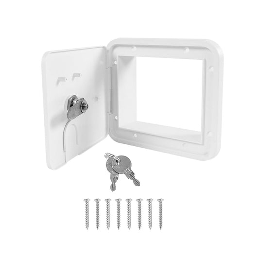 Caravan Utility Door Access Hatch Rectangle 194x165mm Suitable For RV Motorhome With Lock