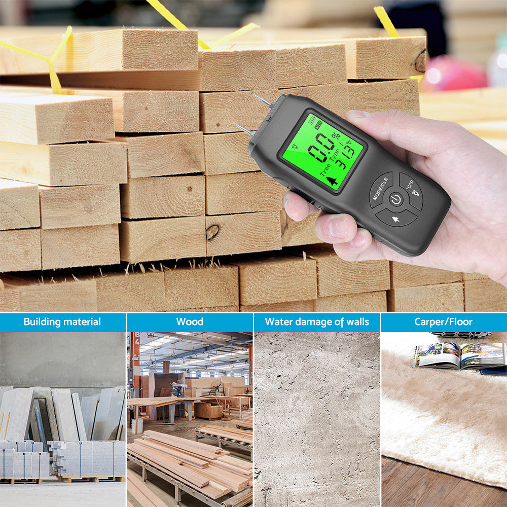 2-Pin Digital LCD Moisture Meter Suitable For Wood, Damp Detection & Caravan Testing