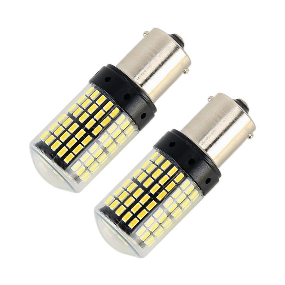 2X P21 or 5W BAY15D 1157 144SMD White LED Canbus Stop Tail Brake Light Bulbs