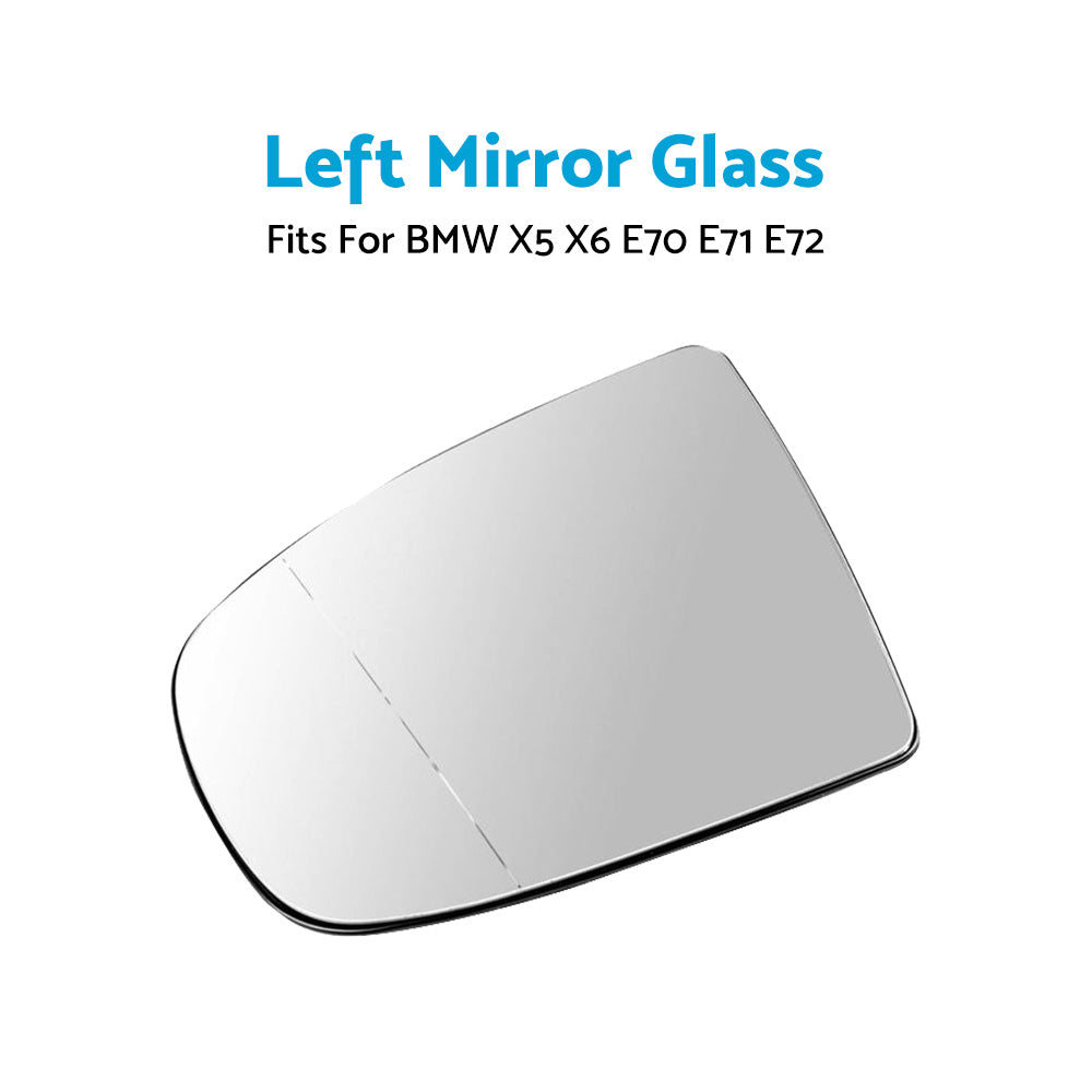 Left Heated Wing Side Mirror White Glass Suitable For BMW X5 X6 E70 E71 E72