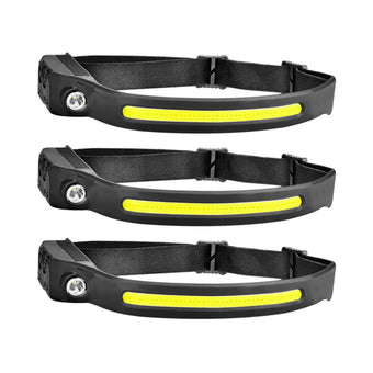 compare product Waterproof COB LED Headlamp Motion Sensor Head Torch USB Rechargeable Headlight