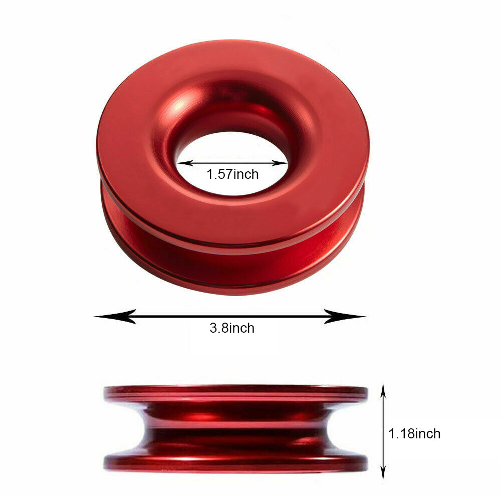 Recovery Ring Snatch Block Pulley 34749bs  and  Soft Shackle Tow Winch Rope Straps