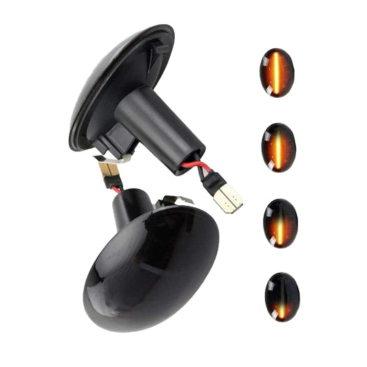 2x Black Smoked Side Indicator LED Repeater Light Mini Cooper R56 Coupe R58 R57
