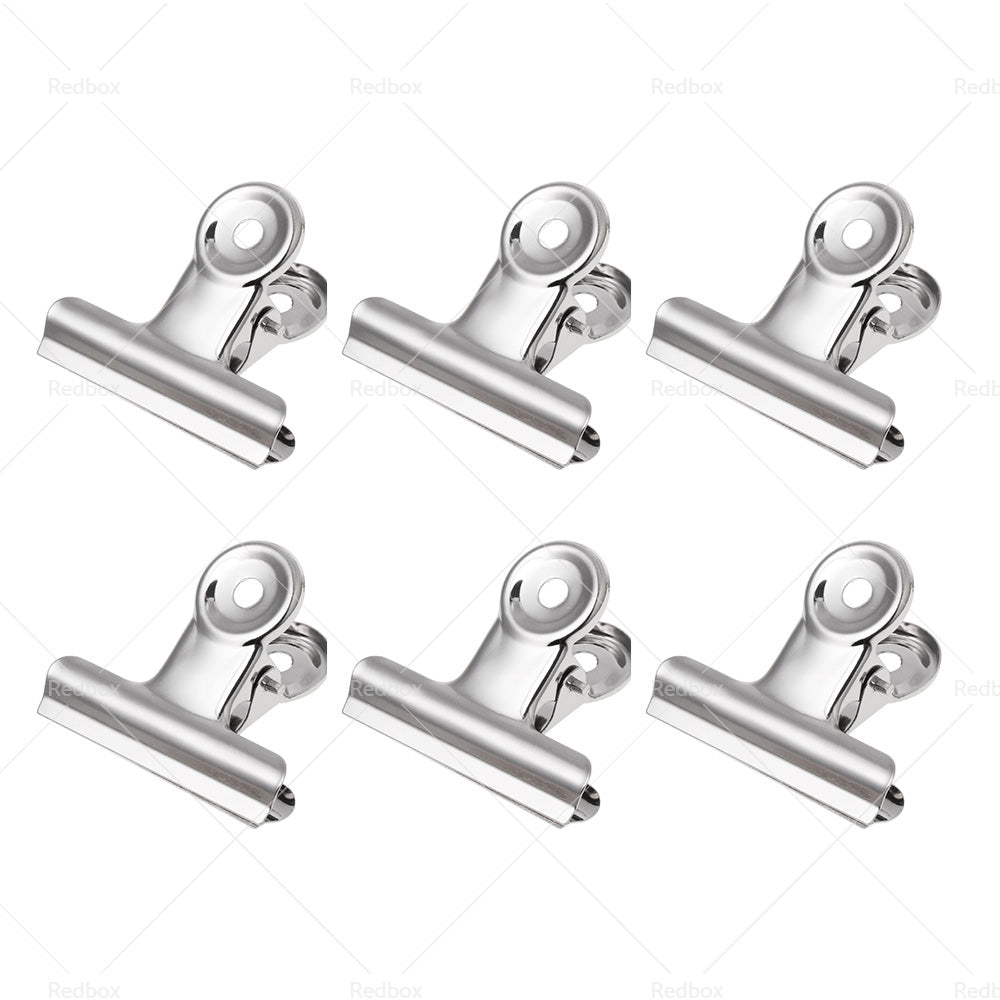 {{ 6/12PCS Stainless Steel Bulldog Paper Clip Metal Office Binder Grip Clamp 75mm }} - Buy Car Parts Online at {{ Kaka Auto Parts }}.