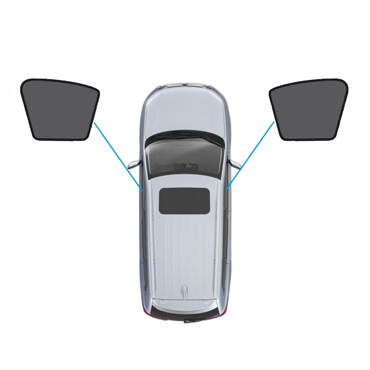 {{ Magnetic Mesh Sun Blind Shades Suitable for Audi Q3 RS Q3 2019-2025 }} - Buy Car Parts Online at {{ Kaka Auto Parts }}.