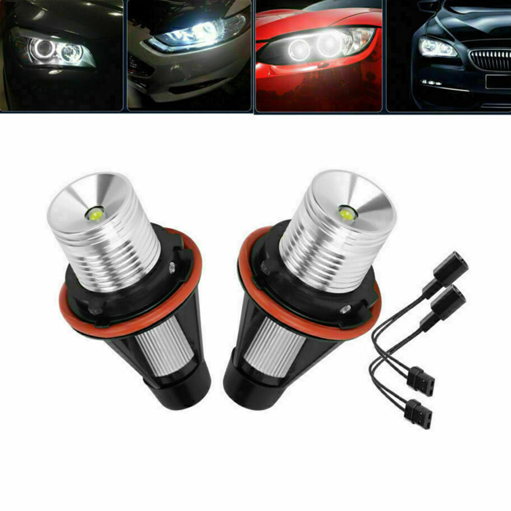 2x Angel Eyes LED Halo Ring Light Bulbs Error Free Suitable For BMW X5 E39 E53 E60 E61 E63
