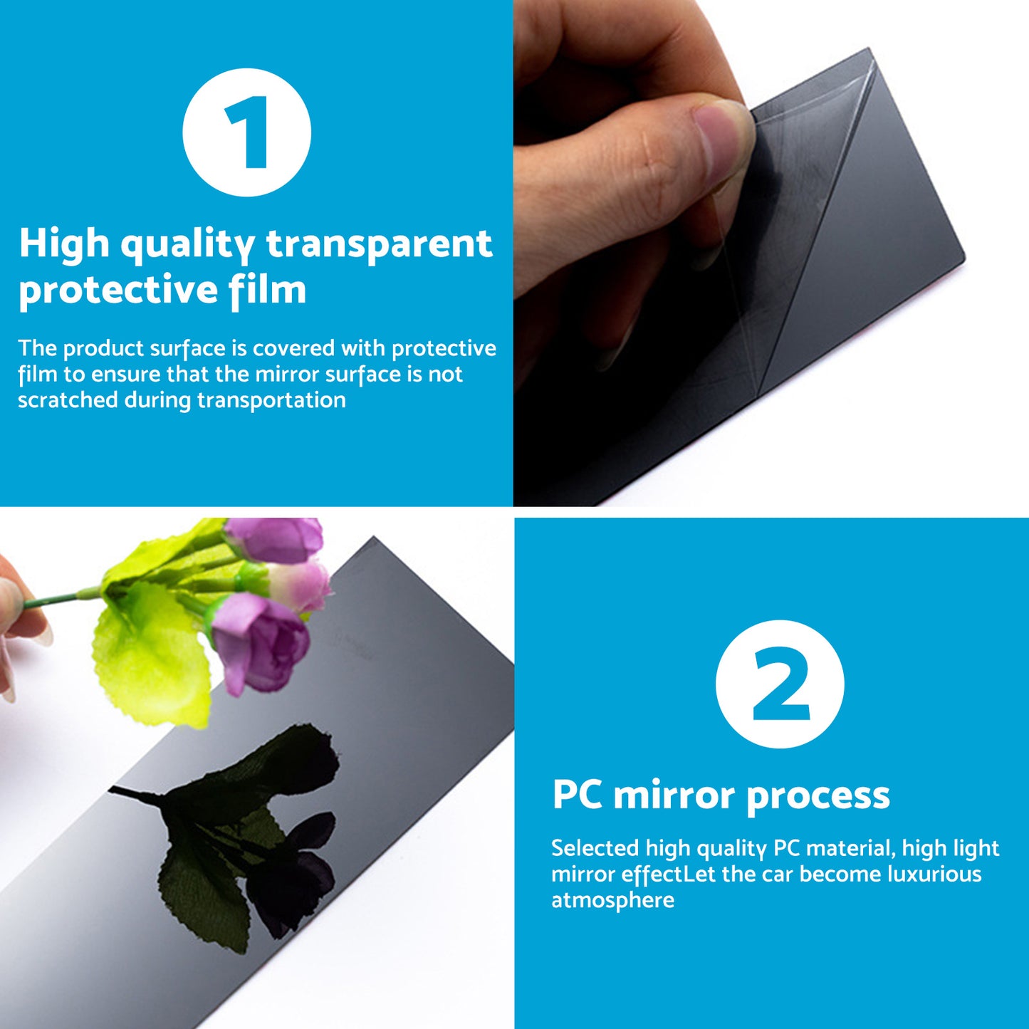 6x Black Window Trim Covers Suitable For Honda CR-V 2.4L 2007-2011