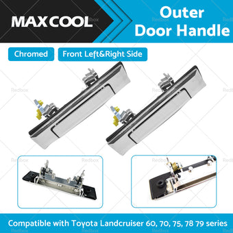 compare product Pair of Chrome Door Handles Suitable For Toyota Land Cruiser 60 / 70 / 75 / 78 / 79 1980-2007