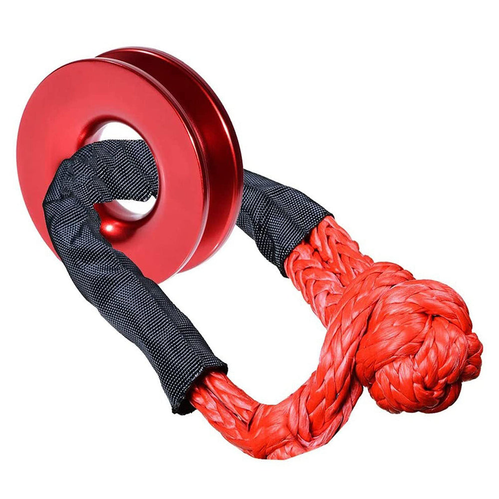 Recovery Ring Snatch Block Pulley 34749bs  and  Soft Shackle Tow Winch Rope Straps