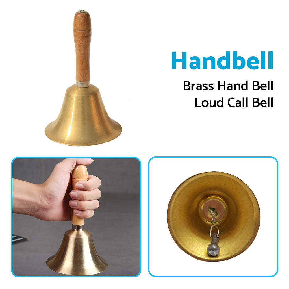 {{ Brass Hand Bell Loud Call Bell Handbell Desk Ringbell for Wedding Festival }} - Buy Car Parts Online at {{ Kaka Auto Parts }}.