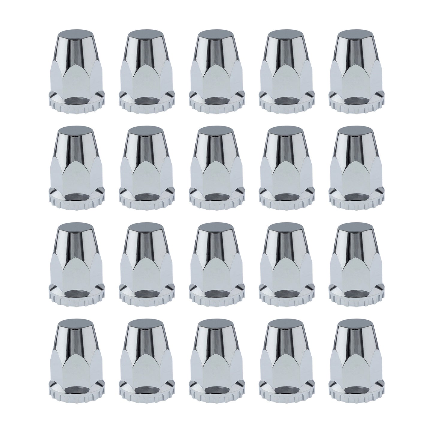 20x Nut Cover Screw Cap Chrome 33mm Suitable For Kenworth / Freightliner / Western Star Trucks