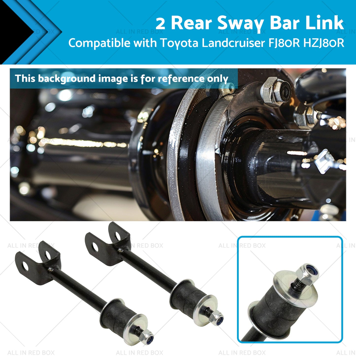 {{ 2 Rear Sway Bar LinkBush Kit Suitable for 92-19 Toyota Landcruiser FJ80R HZJ80R }} - Buy Car Parts Online at {{ Kaka Auto Parts }}.