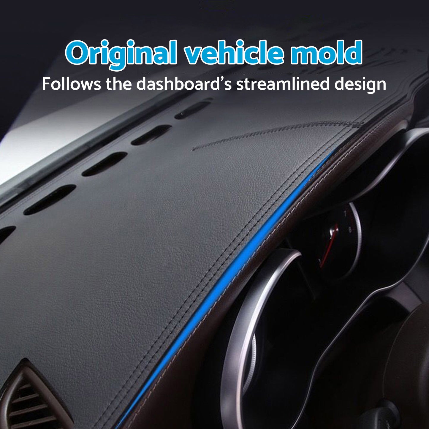 {{ Dash Mat Microfiber Leather Black Suitable For Nissan Navara NP300 D23 2015-On }} - Buy Car Parts Online at {{ Kaka Auto Parts }}.