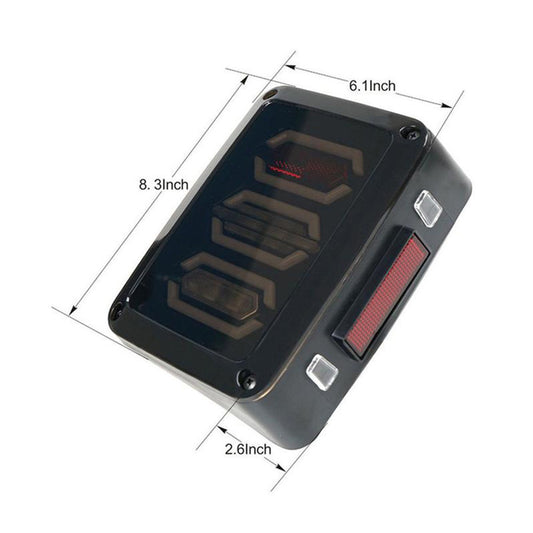 Smoked LED Tail Lights Rear Lamp Suitable For Jeep Wrangler JK 2007-2017