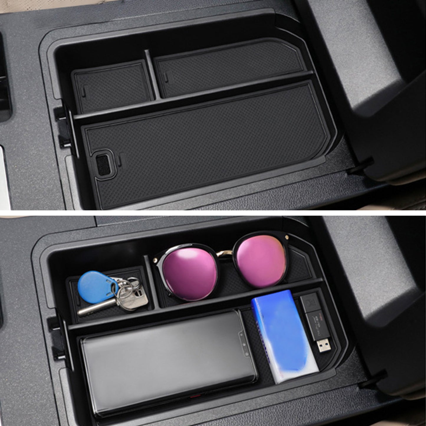 {{ Center Armrest Storage Box Organizer Suitable For Toyota Prado LC250 24-25 }} - Buy Car Parts Online at {{ Kaka Auto Parts }}.