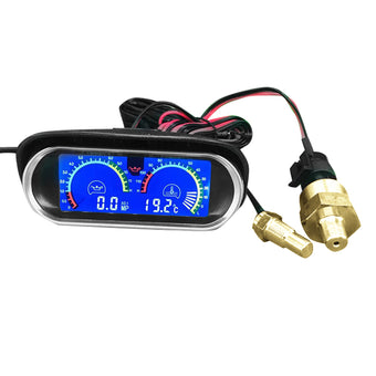 compare product 2-in-1 Digital Truck Car Water Temp Gauge Oil Pressure Meter Voltmeter Display