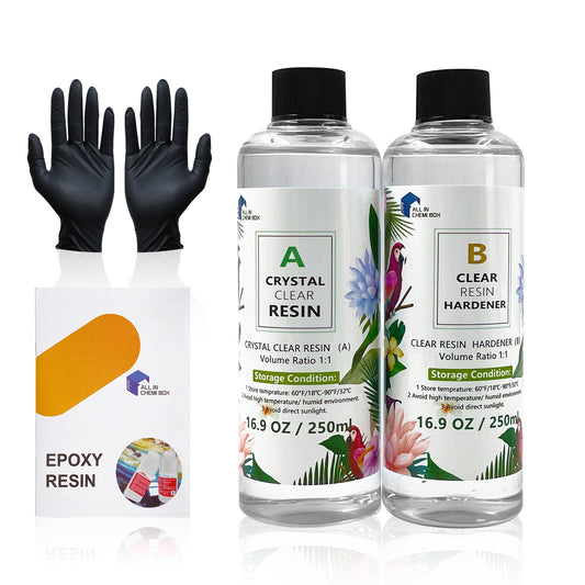 Epoxy Resin Art DIY UV Crafts Glass Water Clear Epoxy Coating 1:1 2:1 3:1 AB Kit