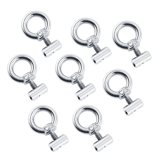 8x Awning Rail Stoppers & Track Screws Suitable For Boat / RV / Caravan Stainless Steel