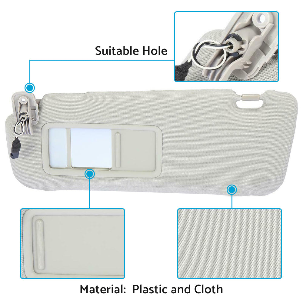 {{ Left Sun Visor w or Mirror Passenger Side TDY1-69-320 For Mazda CX-9 2010-2015 }} - Buy Car Parts Online at {{ Kaka Auto Parts }}.