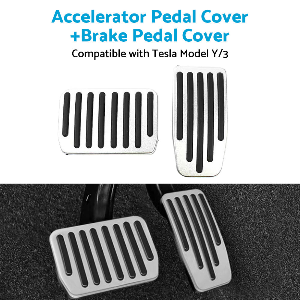 {{ Foot Pedals Aluminum Pads Cover Accessories Suitable for Tesla Model Y Model 3 }} - Buy Car Parts Online at {{ Kaka Auto Parts }}.