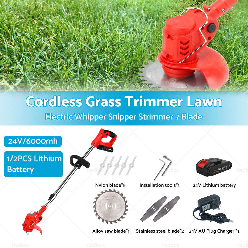 {{ 1/2 Battery Cordless Grass Trimmer Lawn Electric Whipper Snipper Strimmer 7Blade }} - Buy Car Parts Online at {{ Kaka Auto Parts }}.