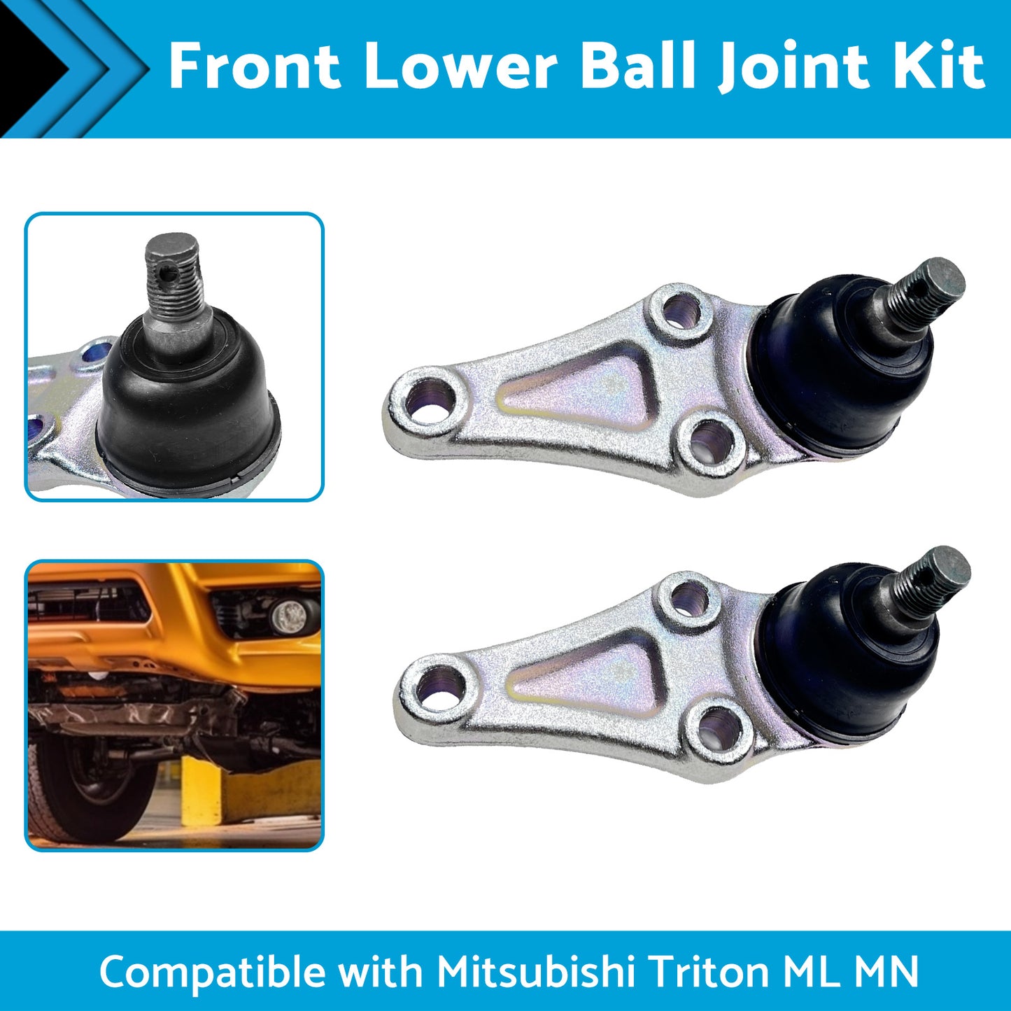 {{ 2PCS Front Lower Ball Joint Kit Suitable for Mitsubishi Pajero III Wagon L200 }} - Buy Car Parts Online at {{ Kaka Auto Parts }}.
