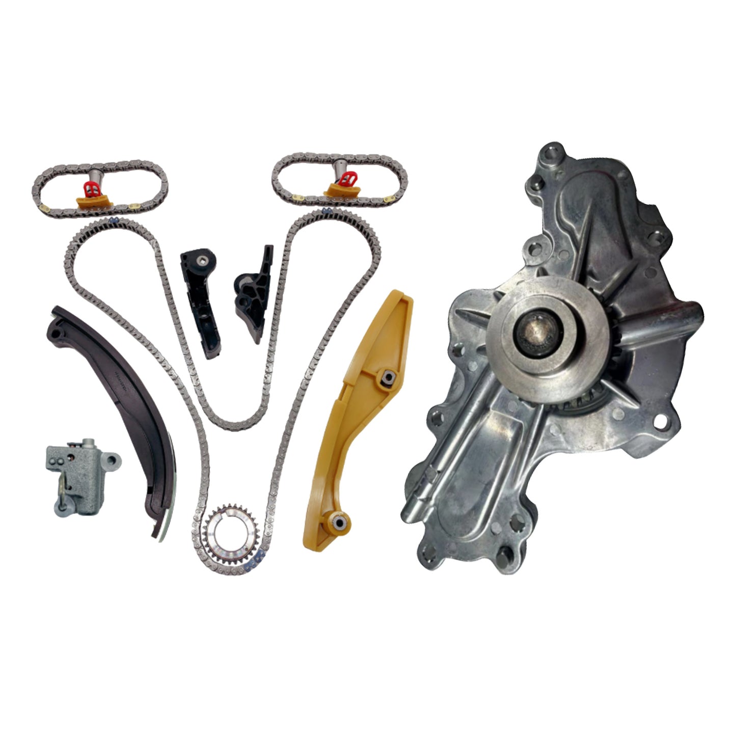 Timing Chain Kit & Water Pump Suitable For Ford Edge Explorer F150 Flex Mustang 3.5L 3.7L 5.0L